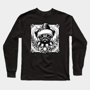 Cute pug Illustration Long Sleeve T-Shirt